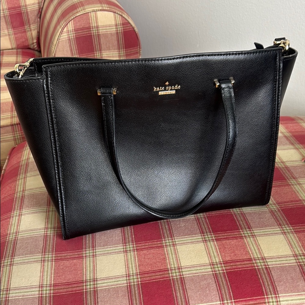 Kate Spade Black Tote with Structured Design